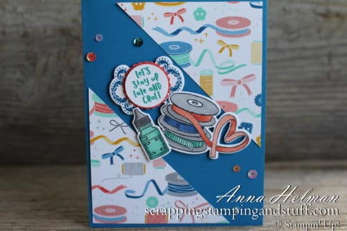 Cute card idea made with the Stampin' Up! It Starts With Art stamp set and Arts & Crafts Dies