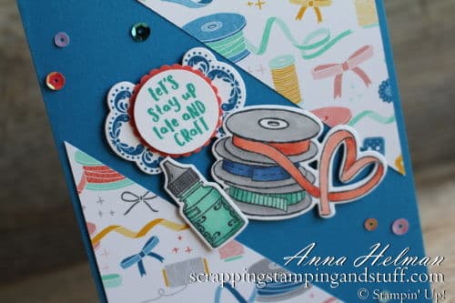 Cute card idea made with the Stampin' Up! It Starts With Art stamp set and Arts & Crafts Dies