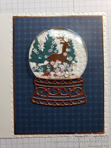 2019 Holiday Catalog Sneak Peeks Beautiful Stampin Up Snow Globe Christmas Card Idea with Photo Tutorial