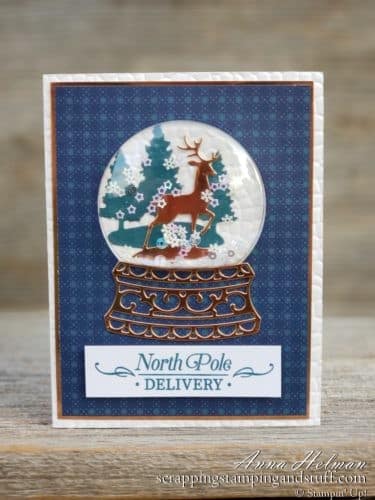 2019 Holiday Catalog Sneak Peeks Beautiful Stampin Up Snow Globe Christmas Card Idea with Photo Tutorial