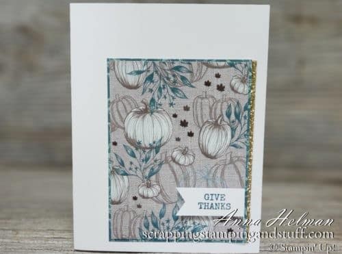 Fall give thanks card idea using Stampin Up Gather Together stamp set and Come to Gather designer paper #simplestamping 2019 Holiday Catalog