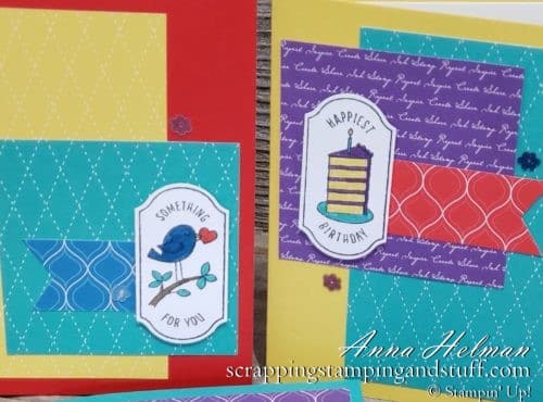 Giveaway Week!! Win the Stampin Up Time For Tags stamp set, used to make this cute card assortment. Visit blog for your chance to win!