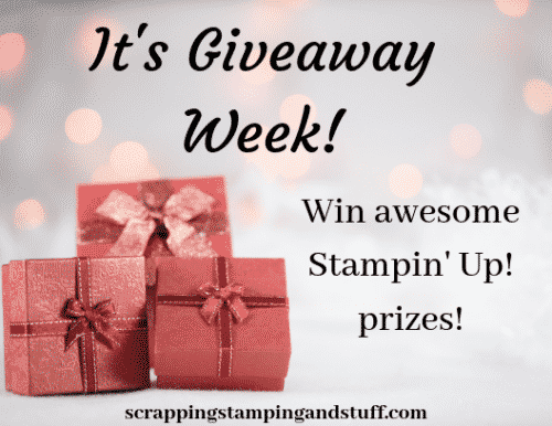 Join in the fun with Stampin Up giveaway week and win fun prizes all week!