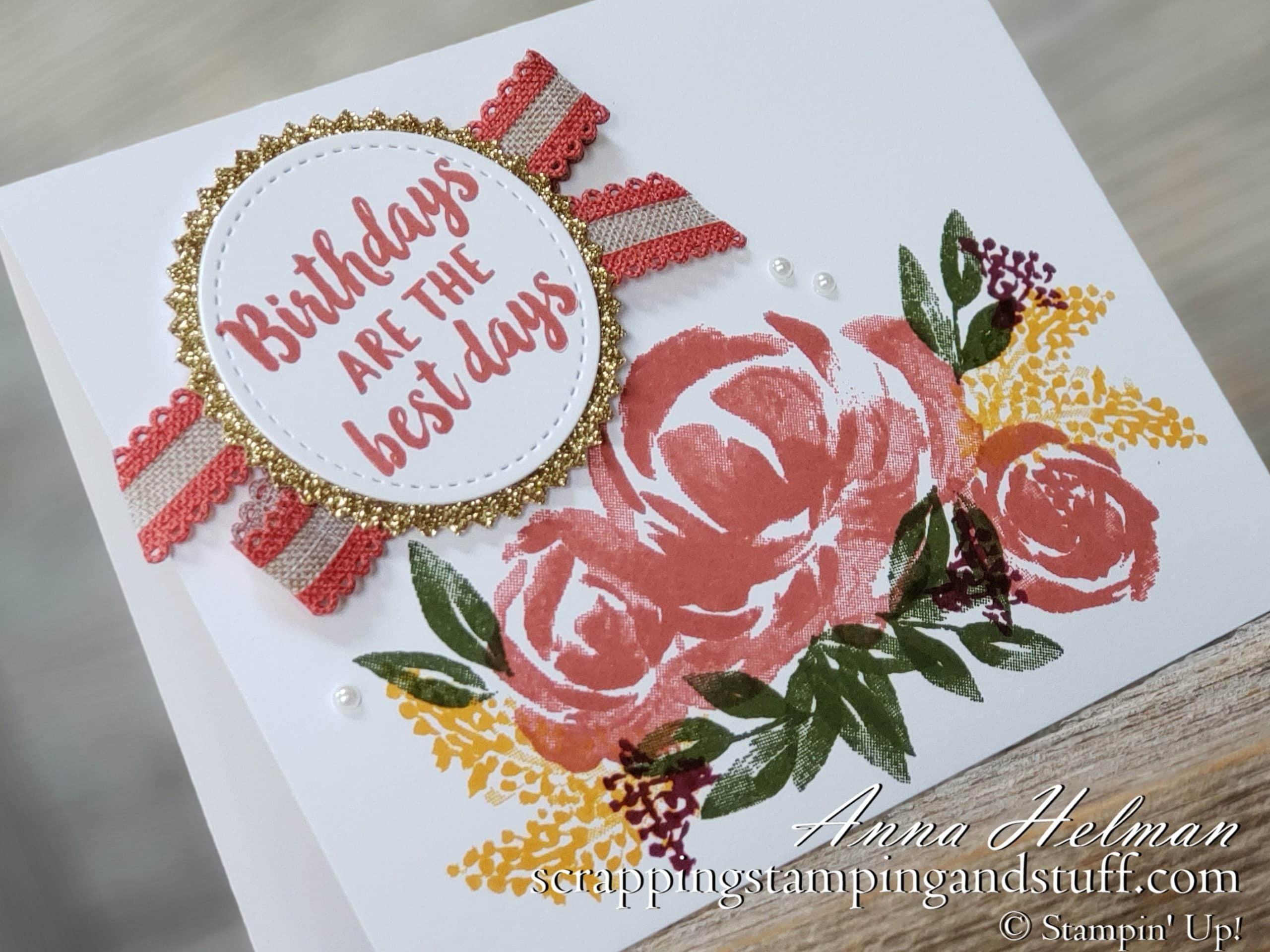 A Simple Birthday Card With Stampin Up Beautiful Friendship