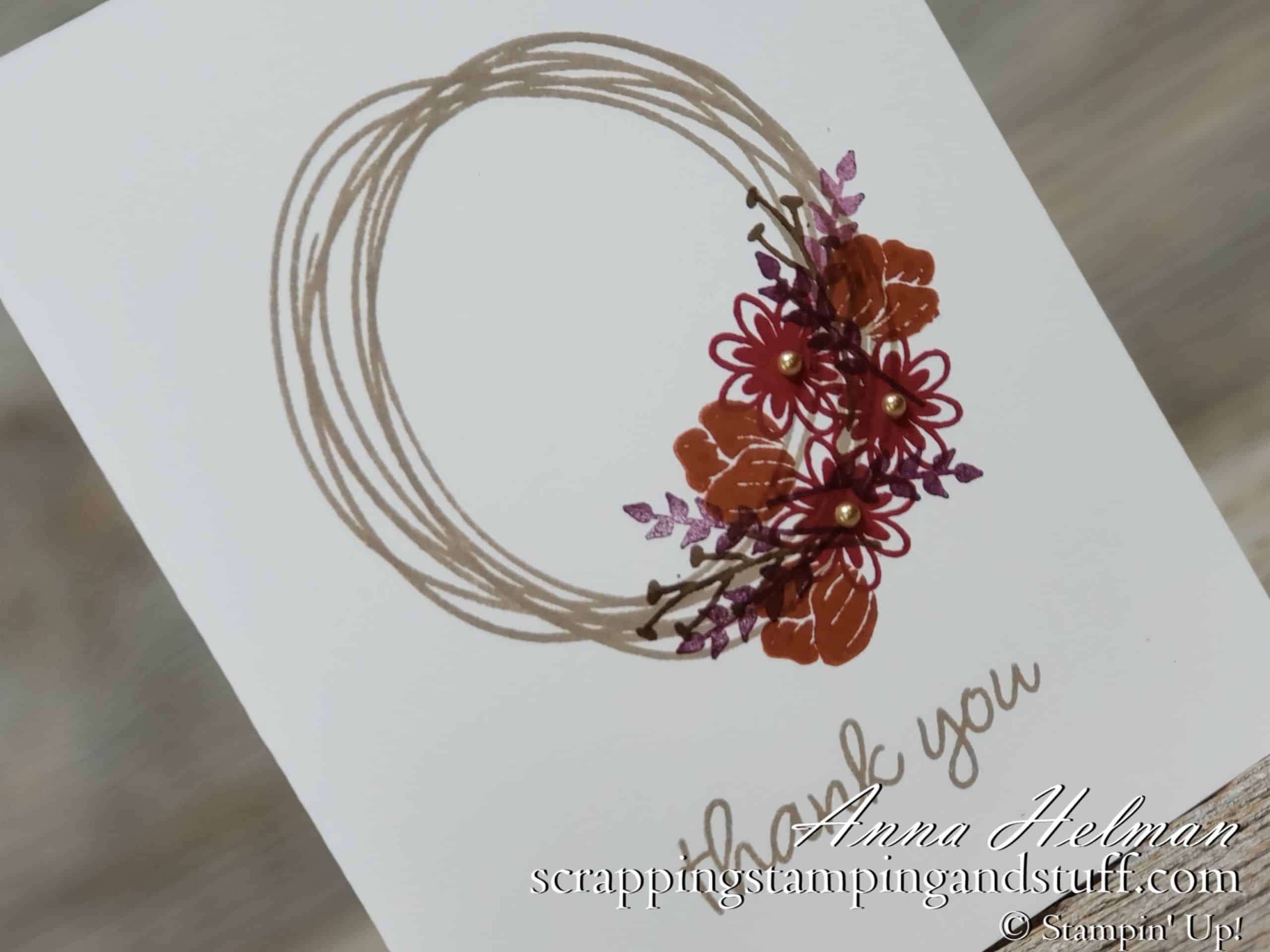 Quick, Easy, and Beautiful Fall Wreath Card