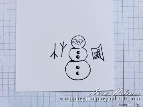 Quick tip for how to use the Stampin Up Snowman Builder Punch! Makes it SO quick and easy! Coordinates with Snowman Season stamp set