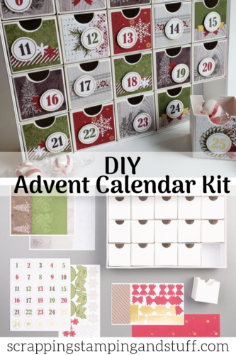 This DIY advent calendar kit is the best!! It's so easy to put together and so cute! Stampin Up Christmas Countdown Project Kit
