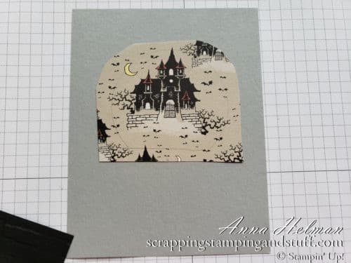 Stampin Up Snow Globe Treat Holder! Adorable Halloween card and candy corn treat holder using the Stampin Up Snow Globes Scenes Dies and clear plastic domes! Cute DIY Halloween Treats