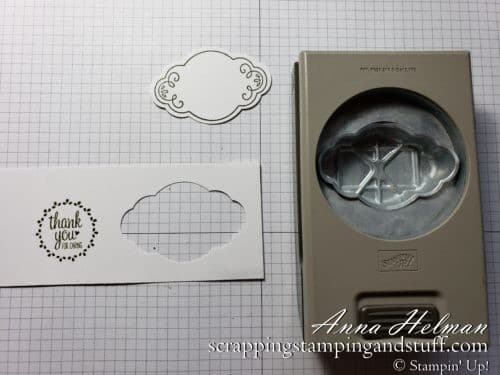 Cardmaking 101 Lesson 7: Using punches for cardmaking and scrapbooking #simplestamping Simple thank you card idea