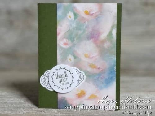 Cardmaking 101 Lesson 7: Using punches for cardmaking and scrapbooking #simplestamping Simple thank you card idea