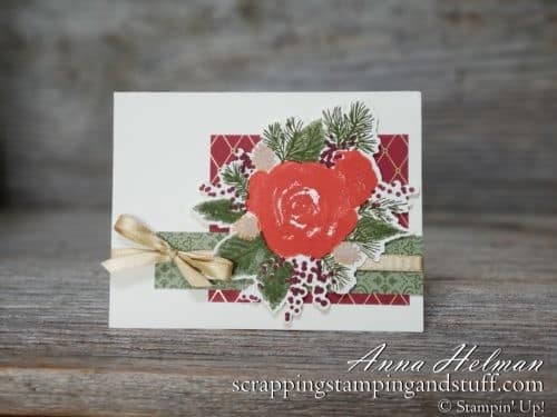 Stampin Up Christmastime Is Here special product release for a limited time only! Beautiful roses and greenery for lovely winter and Christmas cards.