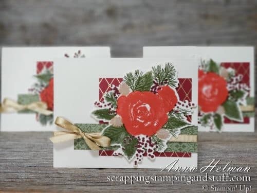 Stampin Up Christmastime Is Here special product release for a limited time only! Beautiful roses and greenery for lovely winter and Christmas cards.