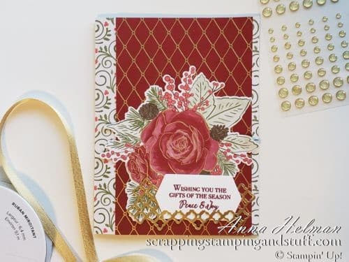 So pretty!! Stampin Up Christmastime is Here floral Christmas card ideas using the Christmas Rose stamp set - special release coming November 1!