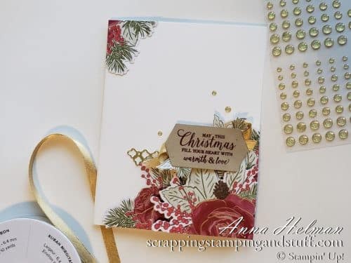 So pretty!! Stampin Up Christmastime is Here floral Christmas card ideas using the Christmas Rose stamp set - special release coming November 1!