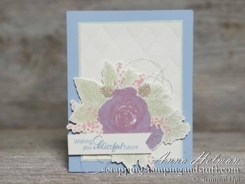 Special product release Christmastime Is Here and the Stampin Up Christmas Rose stamp set! Used here for a lovely winter wedding card idea.