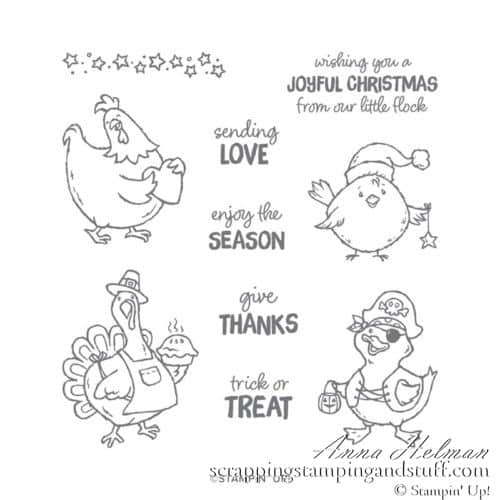 Stampin Up Birds of a Feather Chicken Stamp Set