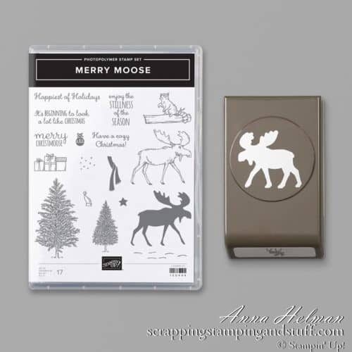 Stampin Up Merry Moose Stamp Set and Punch Bundle