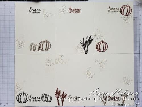 Family gratitude activity - write down things you're thankful for using these DIY paper frames made with the Stampin Up Gather Together stamp set