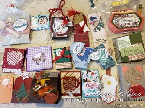 Stampin Up OnStage 3D Swaps, Handmade Treat Holders Ideas