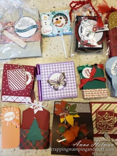 Stampin Up OnStage 3D Swaps, Handmade Treat Holders Ideas