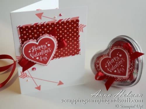 Handmade Valentine's Day Card - Stampin Up Heartfelt Card Idea Using the From My Heart Suite of Products