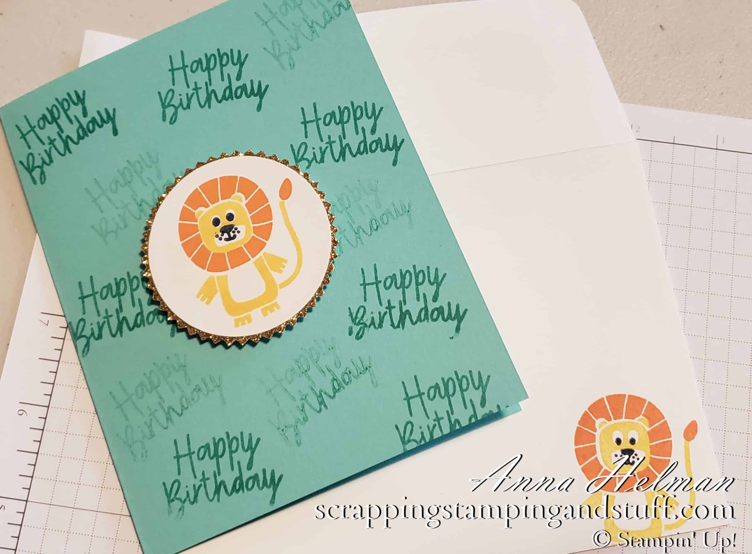Adorable Lion Birthday Card