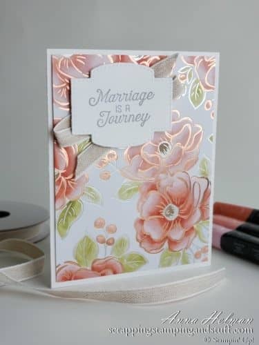 Sale-a-bration Second Release - Stampin' Up! Flowering Foils Specialty Designer Series Paper with gorgeous card samples colored with Stampin Blends alcohol markers
