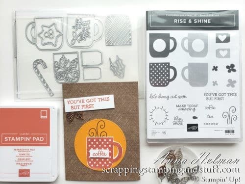 Sale-a-bration Second Release - Stampin' Up! Rise and Shine stamp set, free with qualifying order! Coffee stamps and dies