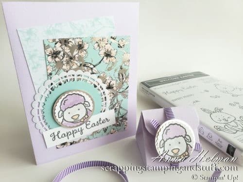 Easter Treat Box Tutorial Using Stampin Up Welcome Easter Stamp Set - Easter Card With Lamb