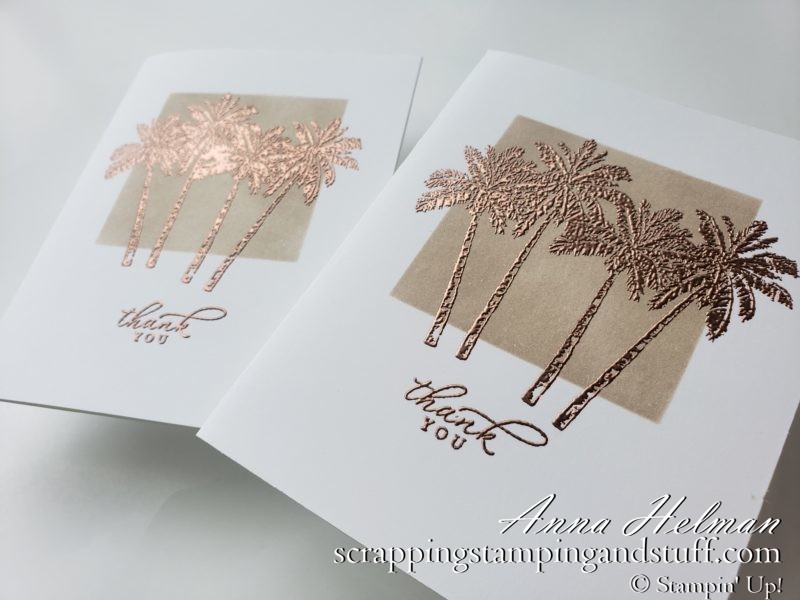 Heat Embossing On Cards Technique and Tutorial Video Using The Stampin' Up! Timeless Tropical Stamp Set