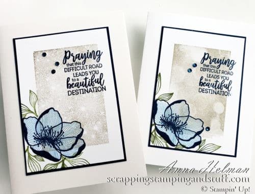 Sympathy Thinking of You Card Made With Stampin' Up! Beautiful Promenade and Bokeh Dots