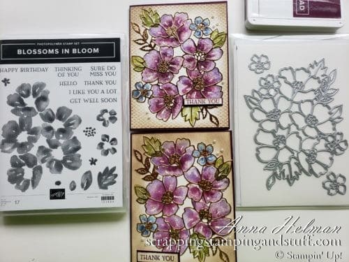 Stampin' Up 2020-2021 Annual Catalog Sneak Peek! Blossoms In Blooms Stamp Set And A Spritz Stamping Technique