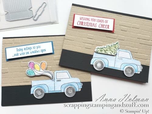 YouTube Card Tutorials - Stampin' Up! Ride With Me Stamp Set and Truck Ride Dies