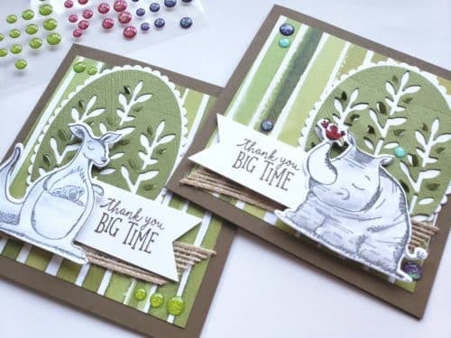 YouTube Card Tutorials - Stampin' Up! Animal Outing Stamp Set and Animal Friends Dies