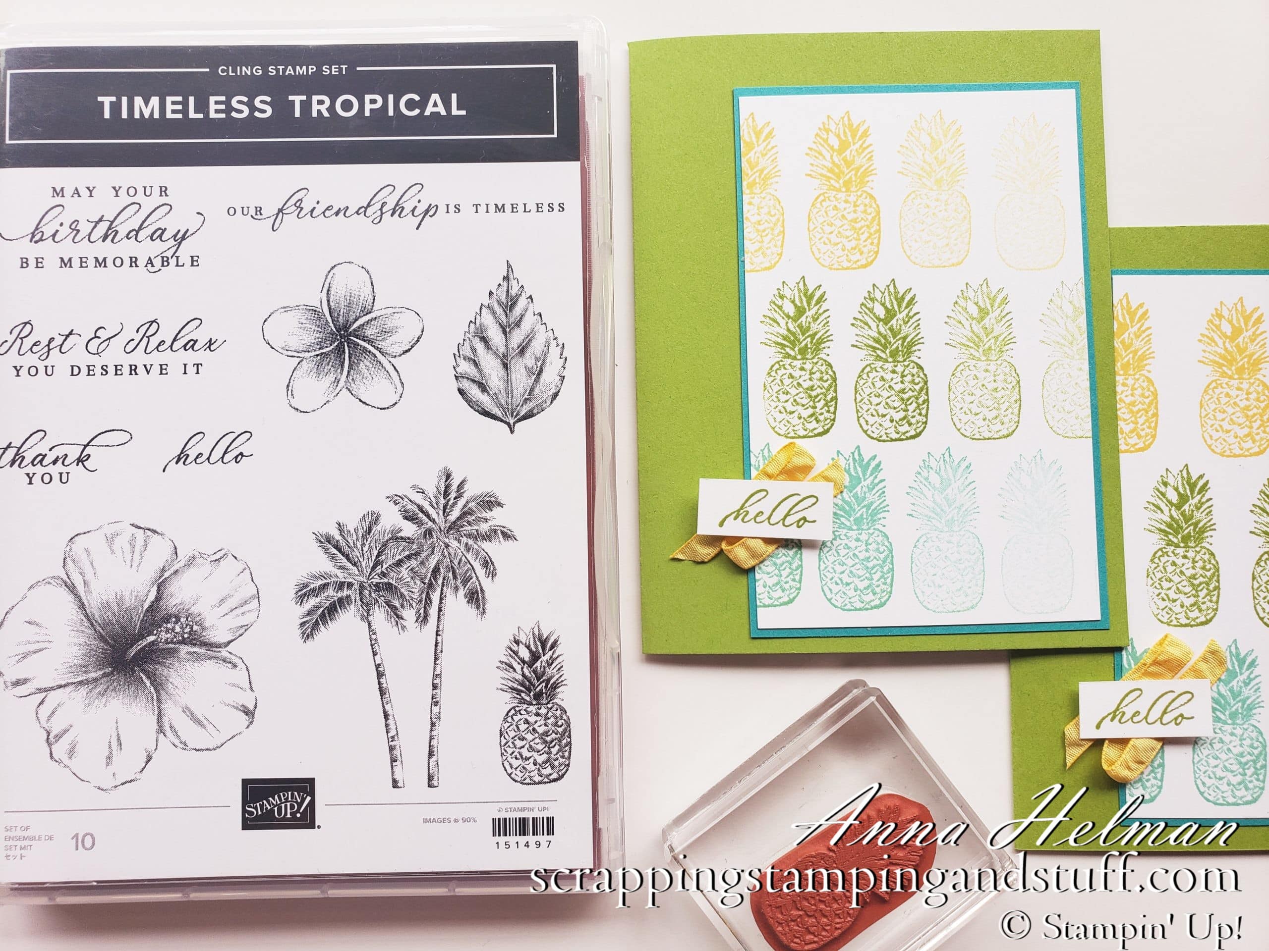 Pineapple Card With Ombre Stamping