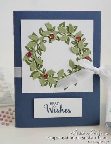 Double Pocket Envelope Card Tutorial Using Stampin Up Arrange A Wreath Bundle - Wedding Gift Card Holder