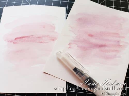 How To Make A Watercolor Wash Background Quickly and Easily With Stampin Up Water Painters and Aqua Painters