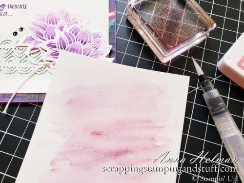 How To Make A Watercolor Wash Background Quickly and Easily With Stampin Up Water Painters and Aqua Painters