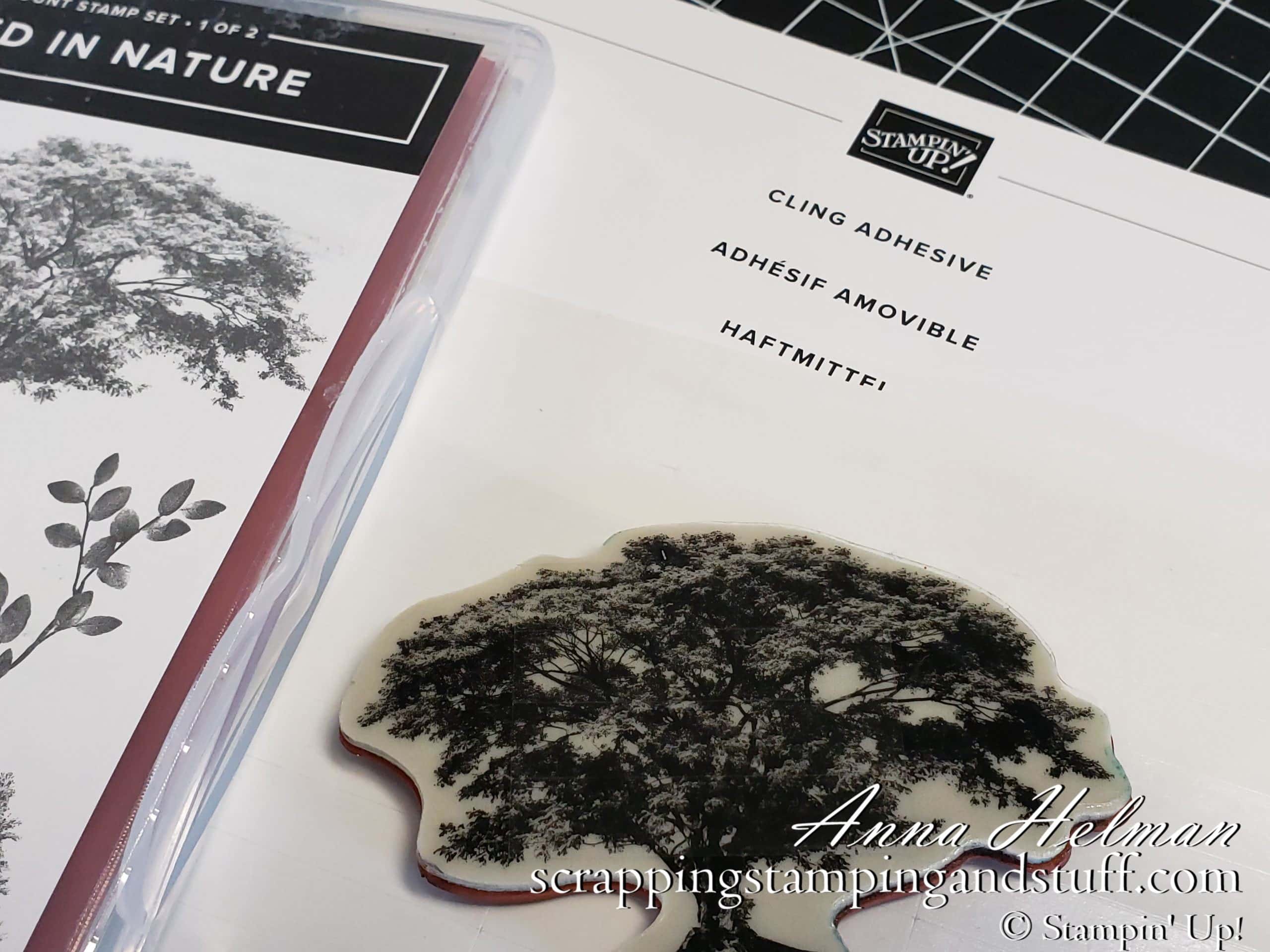 How To Make Clear Stamps Stick To Block With Stampin Up Cling Adhesive