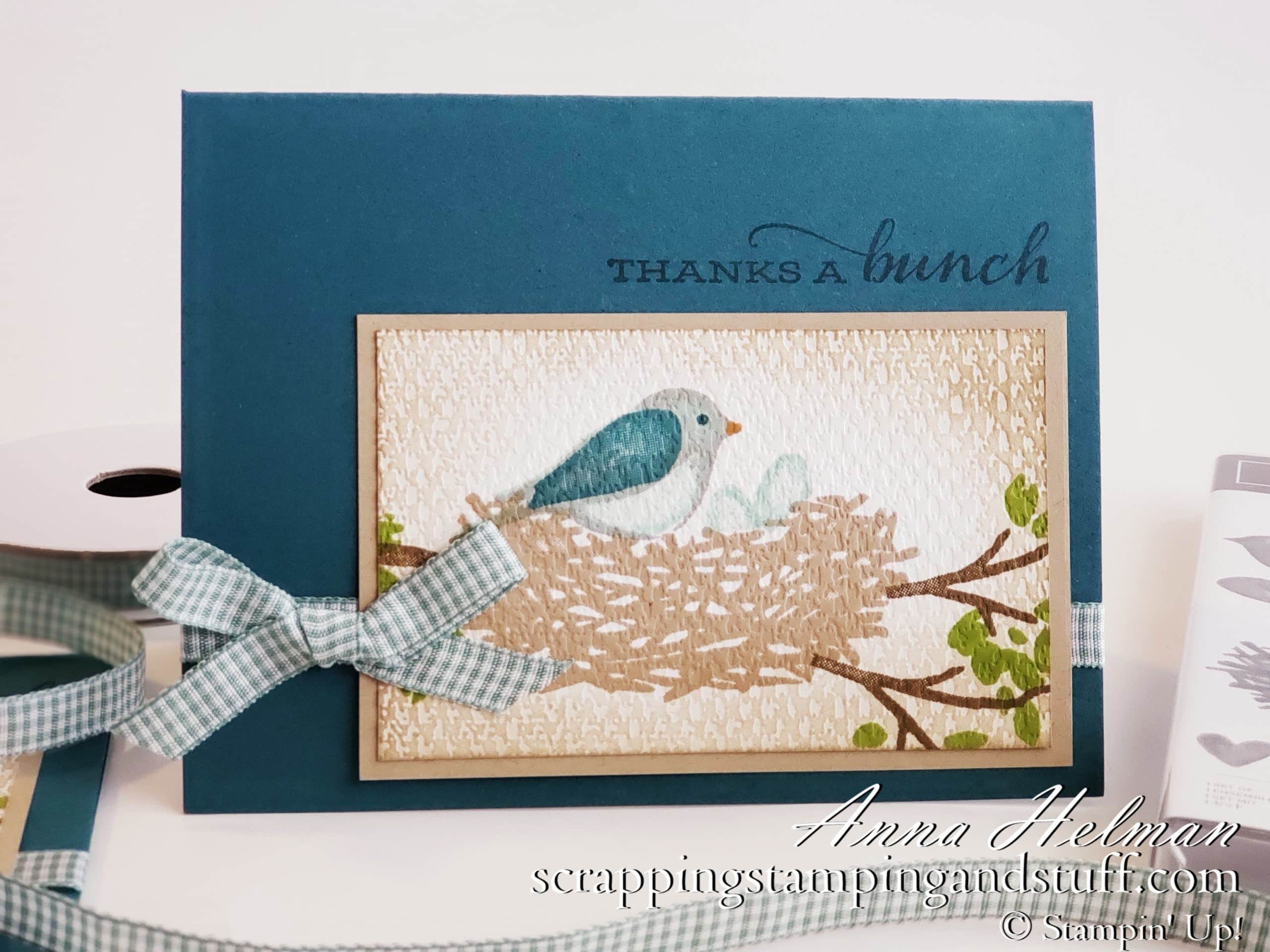 Create This Simple Bird Next Scene Card In A Few Minutes Without Dies Or Fancy Techniques Using Stampin Up Birds And Branches