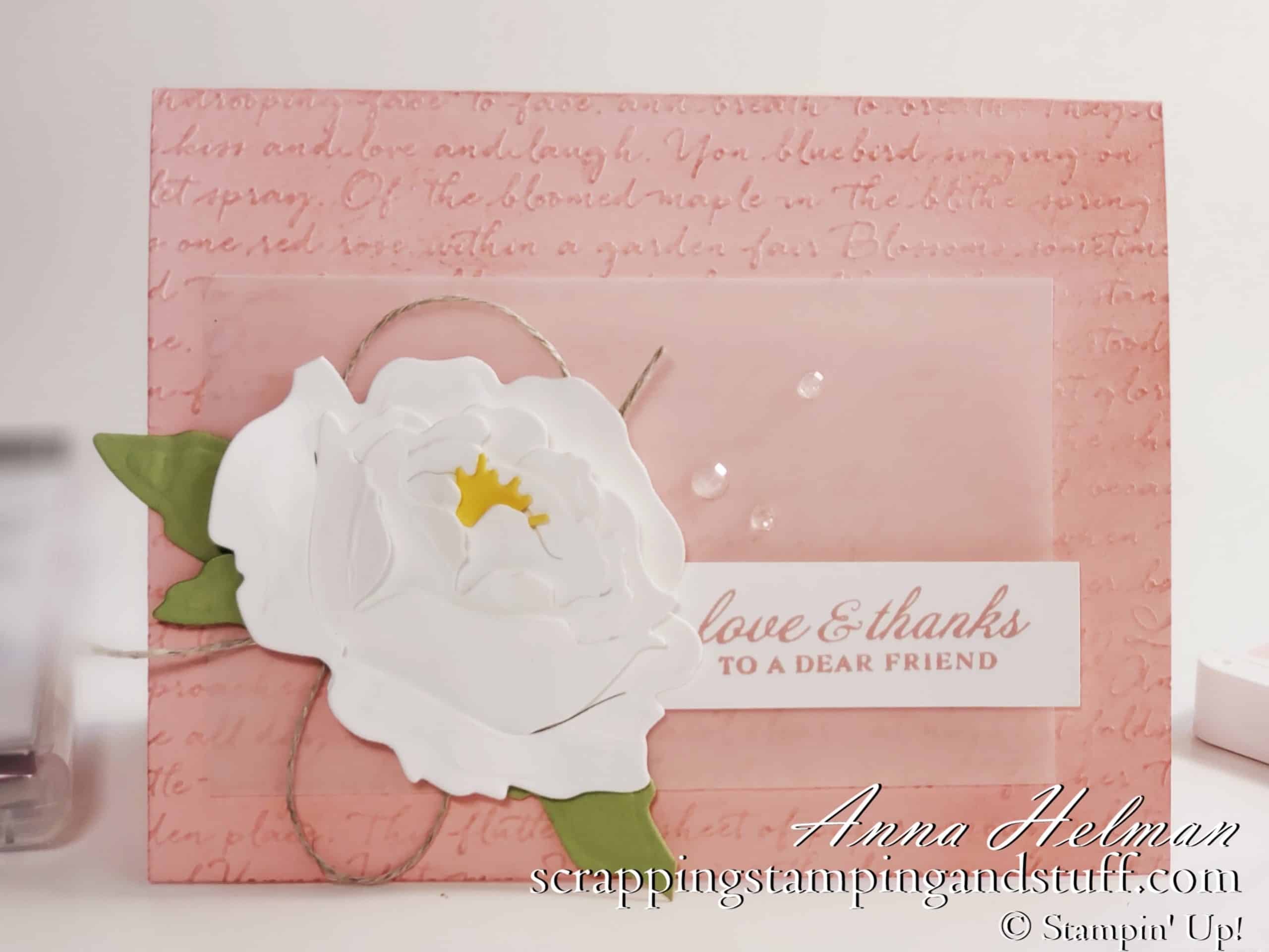 The QUICK Way to Make A Gorgeous Stampin Up Prized Peony Flower