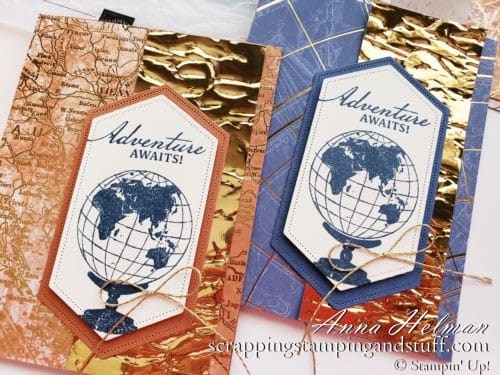 Introducing the Stampin Up World of Good Product Suite - Making 2 Gorgeous Masculine Cards