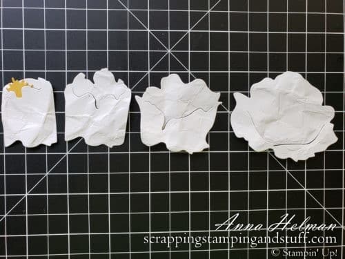 Learn this quick trick for how to make a beautiful, realistic Stampin Up Prized Peony flower with absolutely no sponging!