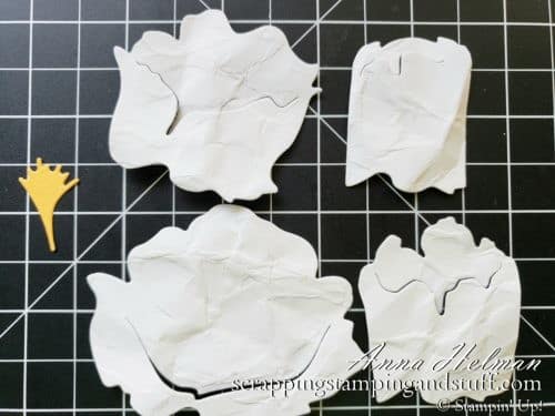 Learn this quick trick for how to make a beautiful, realistic Stampin Up Prized Peony flower with absolutely no sponging!