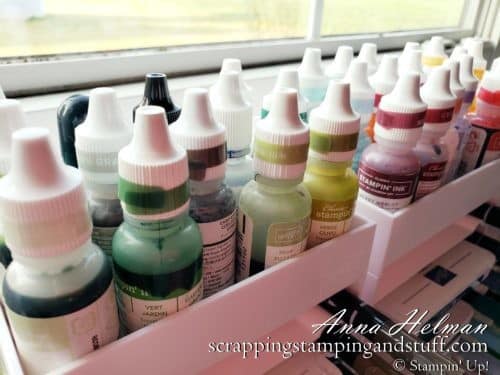 Learn this quick tip for how to store Stampin Up ink pads and reinkers. These easy tricks will make your life better!