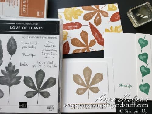 3 Simple Stamping Card Designs Using The Stampin Up Love Of Leaves Stamp Set