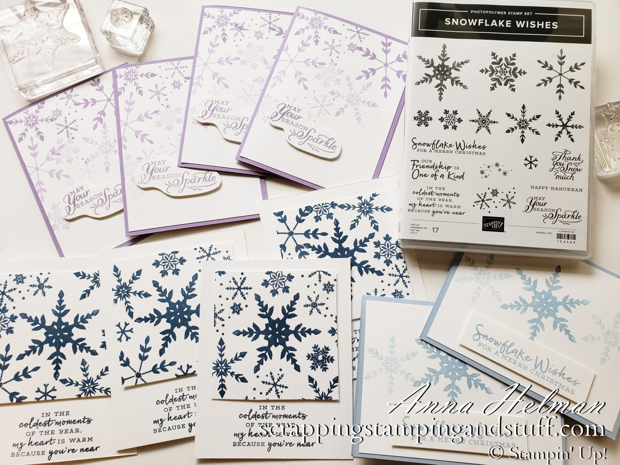 Holiday Catalog Ordering Is Open! And 10 Cards In 30 Minutes with Stampin Up Snowflake Wishes