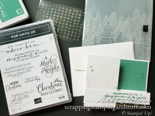 Join in for this double Z fold card tutorial featuring the Stampin Up Evergreen Forest embossing folder.