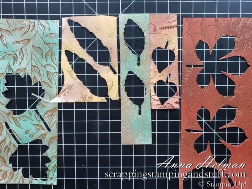 Today I'm sharing an absolutely beautiful fall card idea using the Stampin Up Love of Leaves stamp set and Stitched Leaves dies, a gorgeous card design using foils and specialty papers.