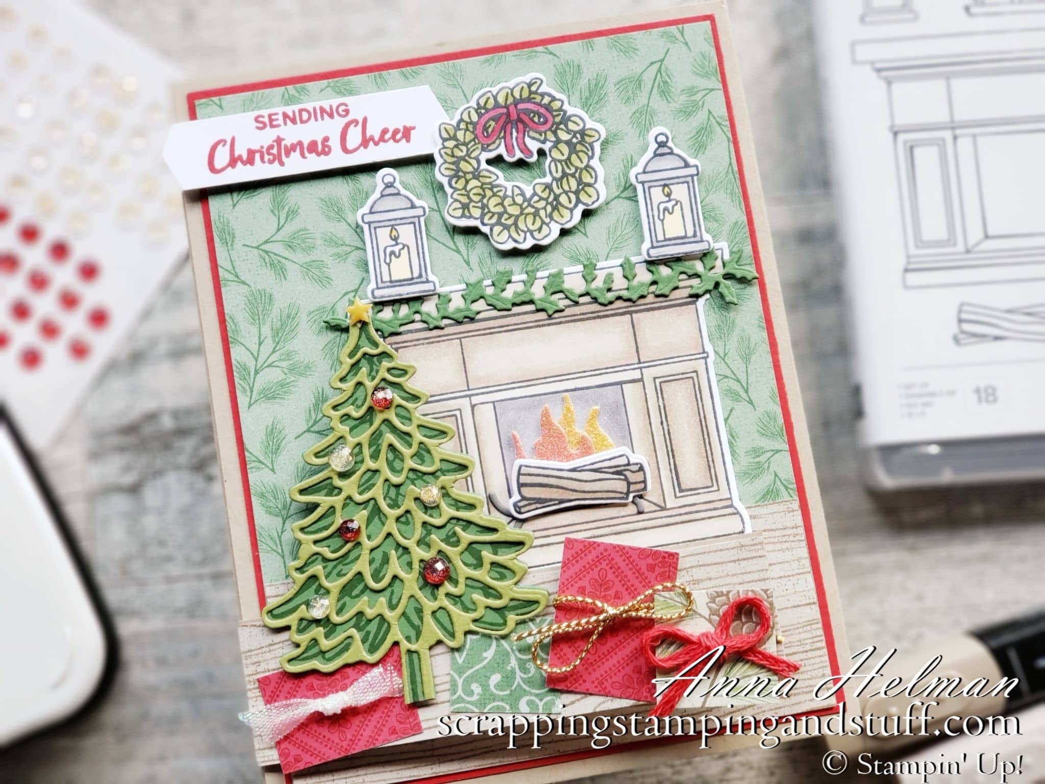 Stampin Up Fireside Trimmings Card